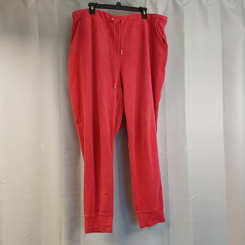 Juicy Couture Pink Velour Track Jogger Pants Women’s 2X